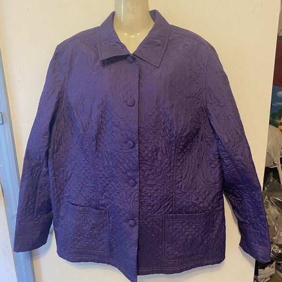 VTG Coldwater Creek Women PXL Silk Jacket Matured Luxury Church Formal Preppy - Picture 1 of 7